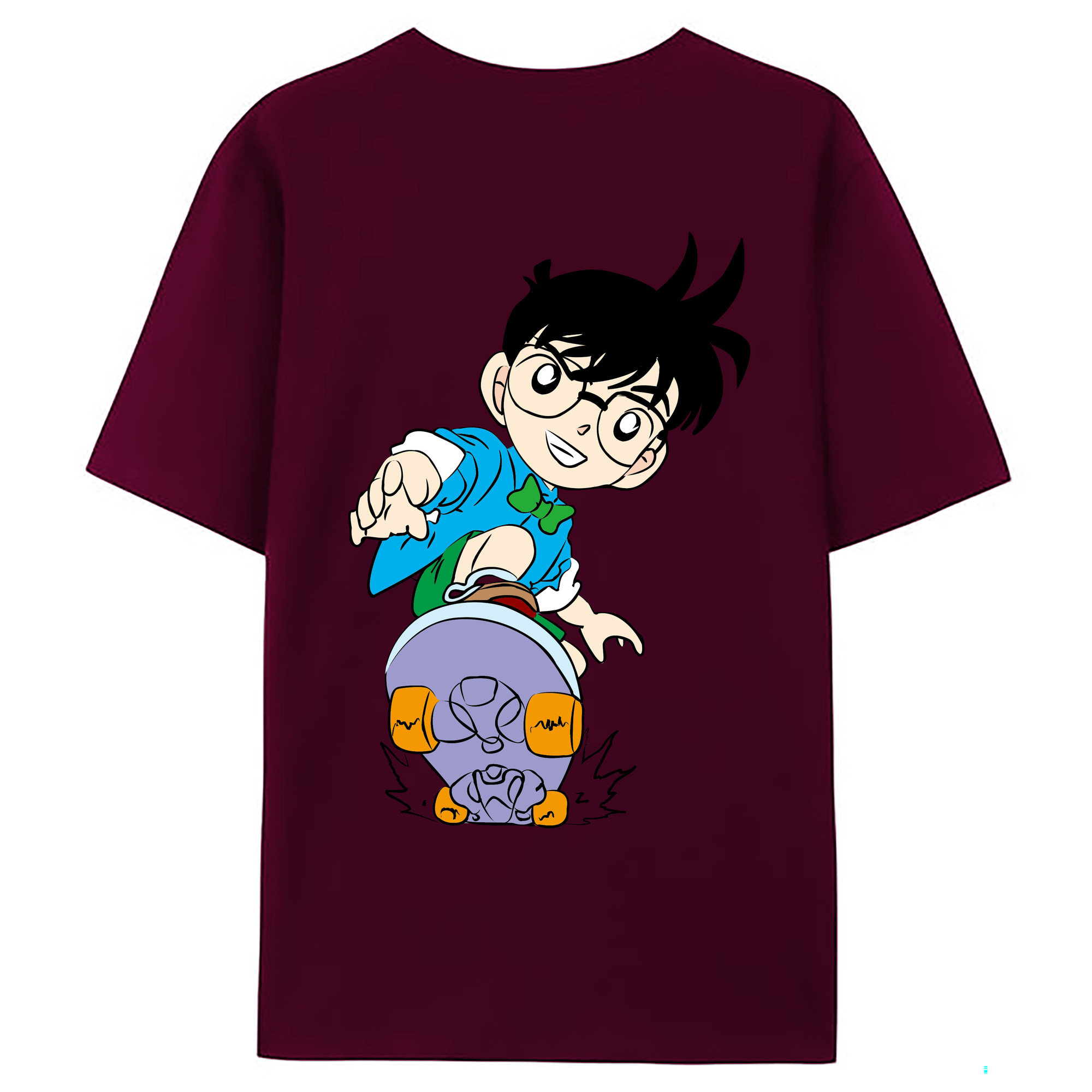 （画像用） 名探偵コナン 江戸川 コナン Detective Conan Conan Edogawa レディース半袖Tシャツ(バックプリント)